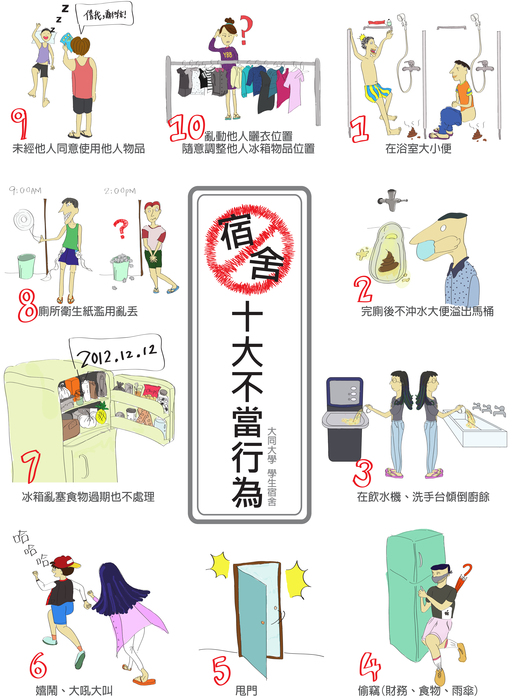 十大不當行為圖片